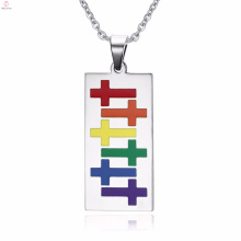 Cheap Fashion Wholesale Gay Pride Silver Necklace Pendants Jewelry